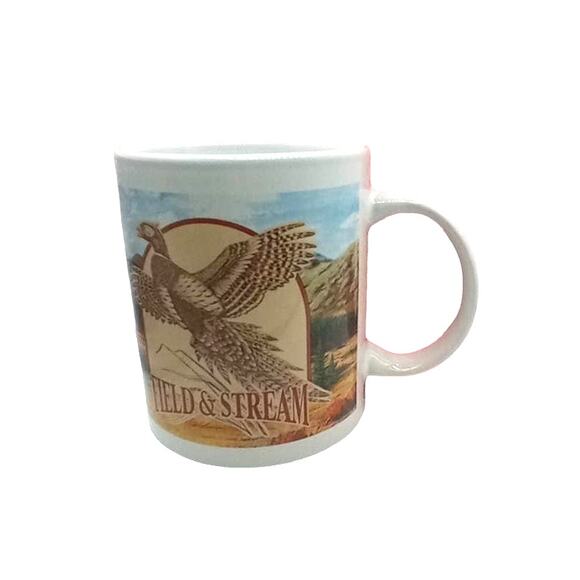 🦌Field & Stream Mug ☕ Rustic Lodge Gift for Outdoorsmen🐟 - Picture 1 of 13
